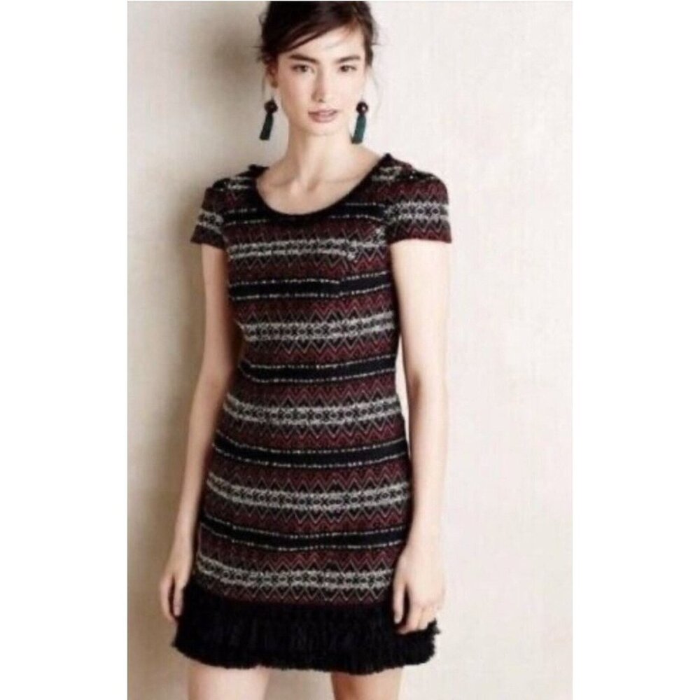 Anthropologie | Vanessa Virginia Black/Red Emboridered Jinete Dress 2